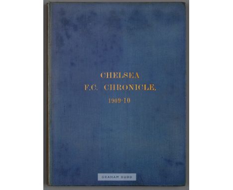 Bound volume of Chelsea home programmes season 1909-10,comprising first team (Football League Div 1) and reserves (South-East