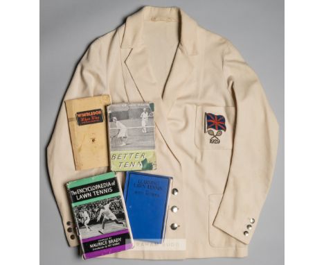 Collection of tennis memorabilia relating to Phyllis Covell, circa 1920s,comprising white/cream Great Britain Wightman Cup ca