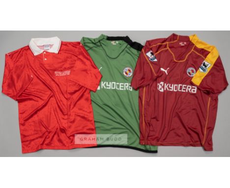 Two Reading football jerseys, comprising&nbsp;Graham Stack green Reading no.21 goalkeeper's jersey, circa 2006,&nbsp;Puma, sh