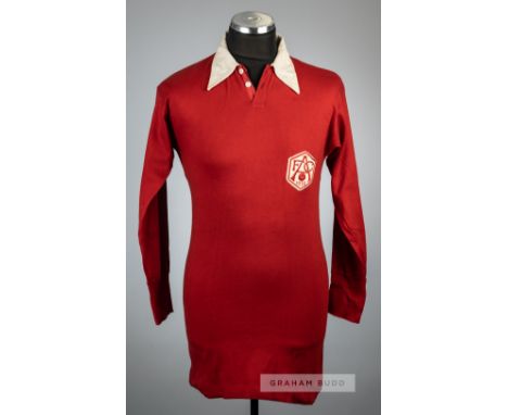 Cliff Bastin red Arsenal F.A. Cup Final  jersey v Newcastle United, played at Wembley, 23rd April 1932,Bukta, long-sleeved wi