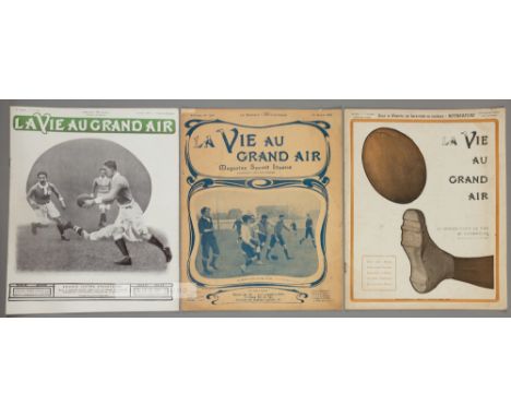 A collection of rugby ephemera,all contained in plastic sleeves in a large folder and comprising Illustrated London News supp