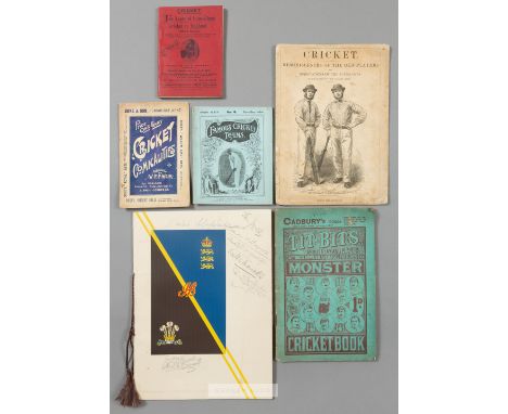 Cricket publications and ephemera,Ten Years of First-Class Cricket in England 1894-1903, compiled by S Santall; 2 x Cricket C