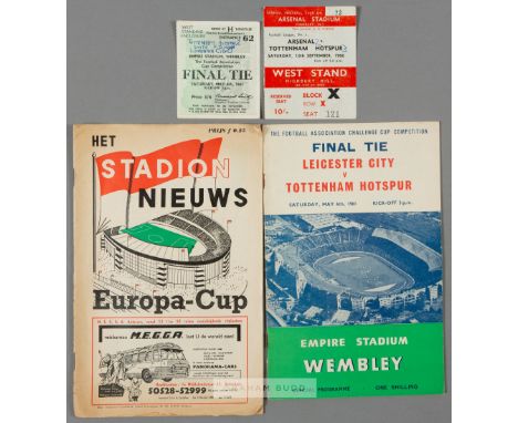 A collection of 43 Tottenham Hotspur programmes from the 1960-61 double-winning season,21 League homes plus 3 F.A. Cup homes,