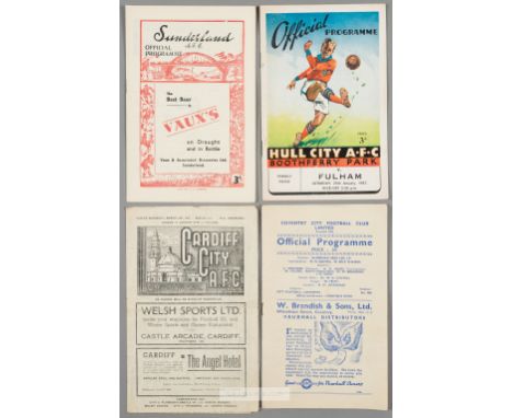A collection of 330 Fulham away programmes dating between seasons 1946-47 and 1960-61,1946-47 (1), 47-48 (4), 48-49 (6), 49-5