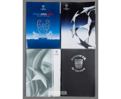 Selection of Arsenal FC UEFA Champions League press kits, dating from 1998-99 2002-03, some in-complete, sold together with U
