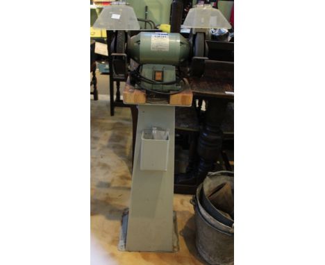 A Nu-Tool CH151 bench grinder on stand