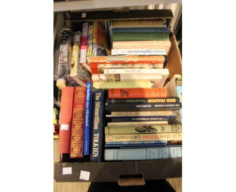 A box of books to include vintage children's titles etc