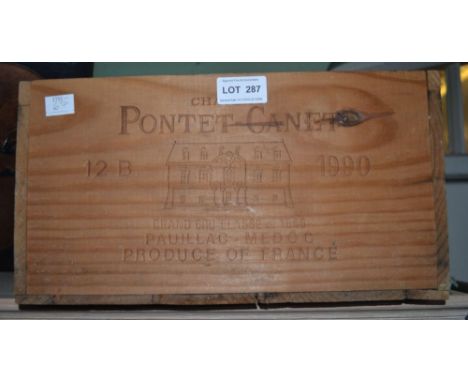 Two vintage wooden wine crates