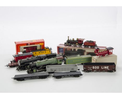 HO Gauge American locomotives and stock by various makers: including boxed Pocher 4-6-0 locomotive ICRR 382, unboxed Rivaross