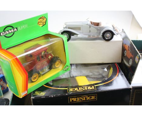 Boxed Diecast Veteran Model Large Scale Cars: various makers, including Mira, Gama Super, Prestige, and others G-VG boxes F (