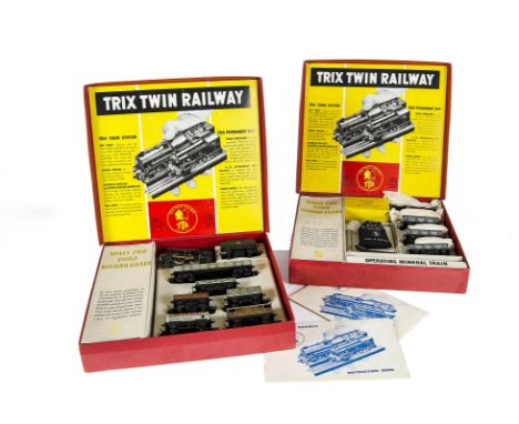 Trix Twin 00/H0 Gauge Train Sets: Operating Mineral Train Set comprising BR black 0-4-0T Locomotive No 50, three mineral wago
