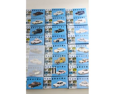 Vanguards Boxed 1:43 scale Police Vehicles: various models, including Austin A35 Van, Ford Zephyr 6Mk III, Ford Anglia 105E a