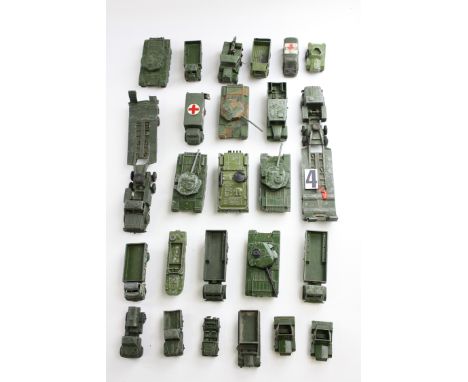 Dinky Supertoys Military Vehicles: various models, including 651 Centurion Tank (5) 660 Tank Transporter (2) Medium Artillery