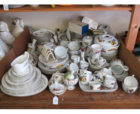 An extensive Royal Worcester Evesham-pattern dinner, tea and coffee service, together with a Royal Worcester Pastorale dinner