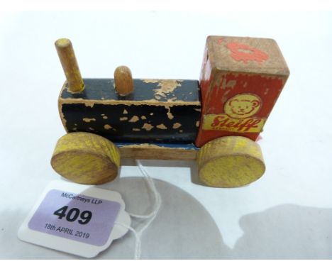 A Steiff wood locomotive. 3½' long