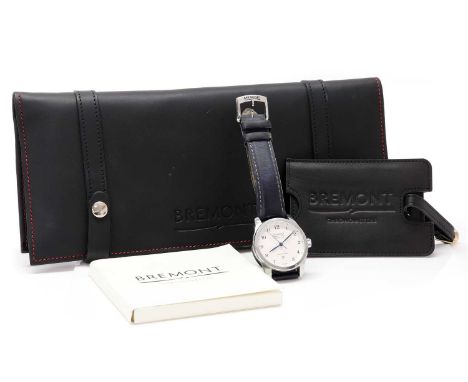 A gentlemen's stainless steel Bremont America's Cup AC1 automatic chronometer strap watch, c.2017,with a circular 43mm case, 