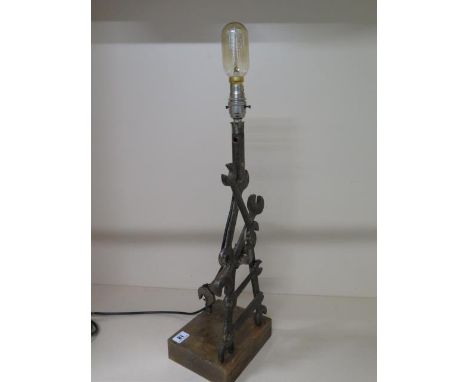 An interesting industrial style spanner lamp, 66cm tall, PAT tested and working 