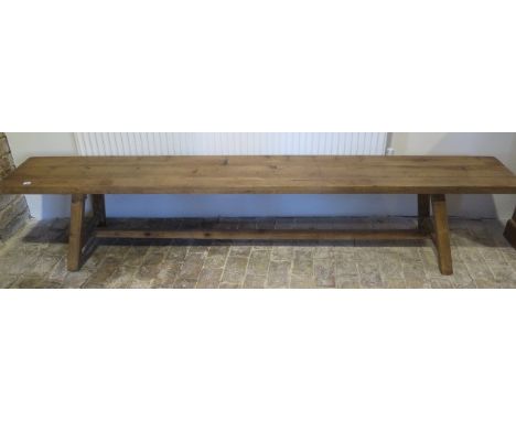 A long rustic bench, 45cm tall x 240cm x 35cm 