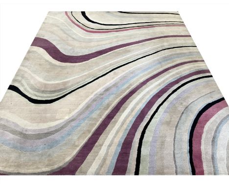 THE RUG COMPANY CARPET, 302cm x 250cm, 'Swirl' designed by Paul Smith.