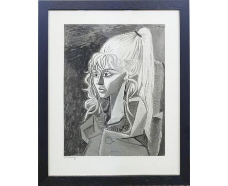 PABLO PICASSO, 'Sylvette, 1954' lithograph, 51cm x 41cm, signed by Sylvette David' published by Picasso succession.