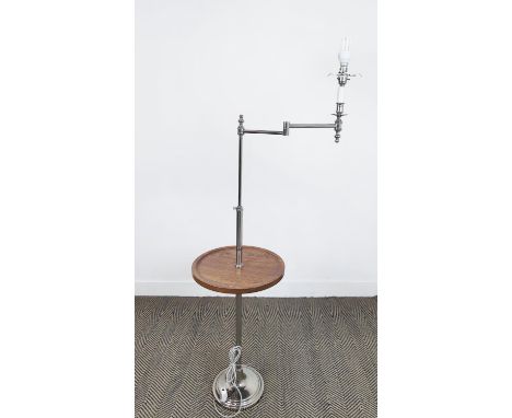 LINLEY FLOOR LAMP, with tray, approx 106cm H x 40cm W.