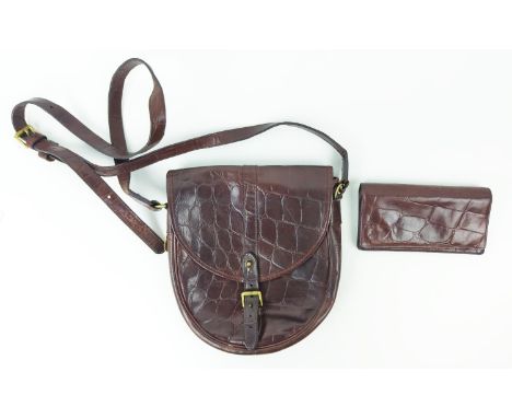 MULBERRY VINTAGE SADDLE BAG, with antiqued brass hardware, adjustable strap, iconic check fabric lining, 22cm x 24cm H at tal