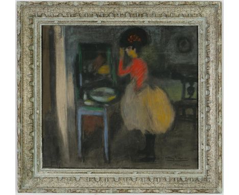 PABLO PICASSO, Devant le Miroir, pochoir signed in the plate pencil numbered edition, of 500 – Suite: Les Bleus de Barcelona 