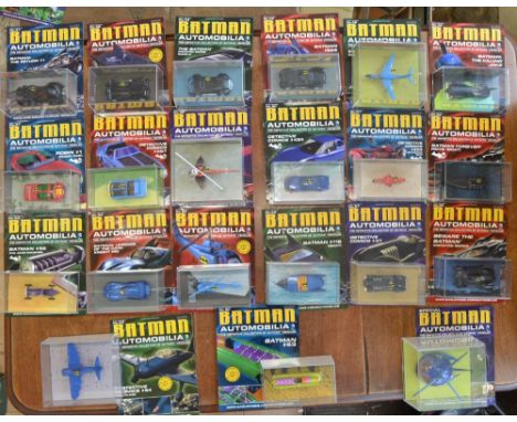Eagle Moss Batman automobillia magazine with models, 41-60 inclusive and an extra special Batman automobillia model, the flyi