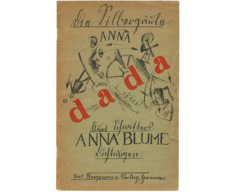 SCHWITTERS (KURT)Anna Blume. Dichtingen, FIRST EDITION,  light toning, publisher's wrappers designed by Schwitters, wrappers 