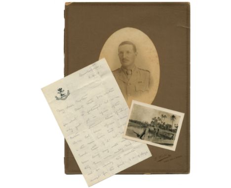 WORLD WAR I - MESOPOTAMIACollection of letters, photographs and ephemera relating to the career of Major James Wickham Ley, D