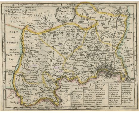 MORDEN (ROBERT) AND HERMAN MOLLFifty Six New and Accurate Maps of Great Britain, Ireland and Wales,  57 engraved maps hand-co