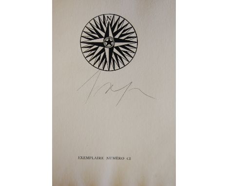 ARP (JEAN)Vers le blanc infini, ONE OF 100 COPIES, SIGNED BY THE ARTIST on the colophon, printed 'sur papier vélin', WITH AN 