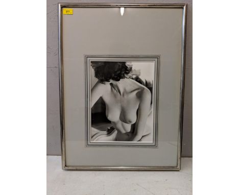 Peter Fink - a nude portrait photograph, framed and glazed Location: 