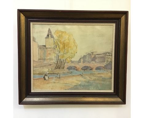 Alexander Graham Munro R.S.W. (Scottish, 1903-85), The Seine, Paris, oil on canvas, framed. 45cm by 54cm. Provenance: St. And