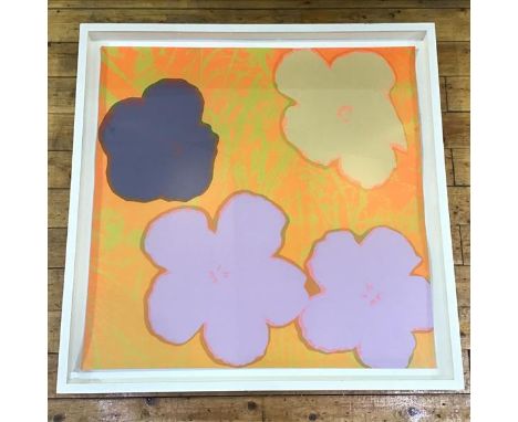 Andy Warhol (1928-1987), Flowers, a plate from Sunday B. Morning, screenprint in colours, Open Eye Gallery Edinburgh label ve