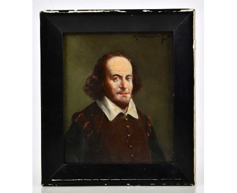 UNATTRIBUTED; a 19th century oil on panel, portrait of gentleman, indistinctly signed top right, 13 x 15.5cm, framed.