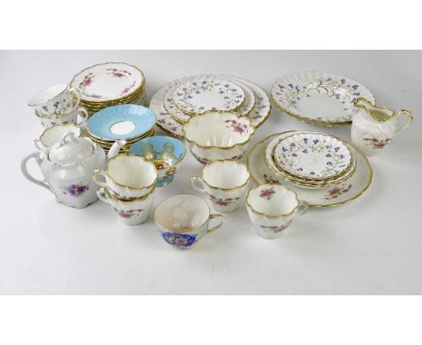 A mixed collection of teaware to include Spode and Aynsley.