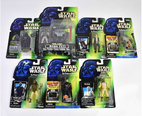 STAR WARS; a group of seven 'The Power of the Force' figures to include 'Pote Snitkin', 'Darth Vader with Imperial Interrogat