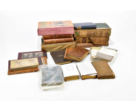A collection of 18th century and later leather bindings and other books, to include, BUNYAN (J), THE HOLY WAR, engraved front