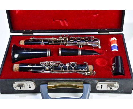BOOSEY &amp; HAWKES; a cased clarinet.