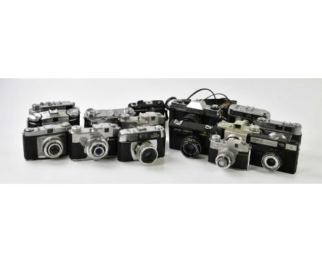 A collection of film cameras, including 35mm, SLR and compact (2)