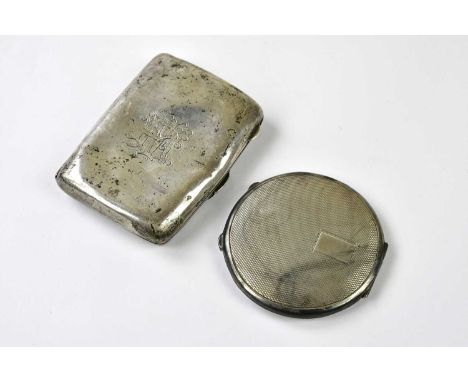 W J MYATT &amp; CO; a George V hallmarked silver cigarette case, Birmingham 1916, approximate weight 2.02ozt/63g and a hallma