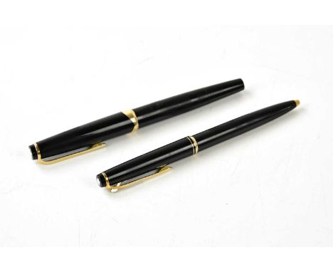 MONTBLANC; a fountain pen and matching ballpoint pen (2).