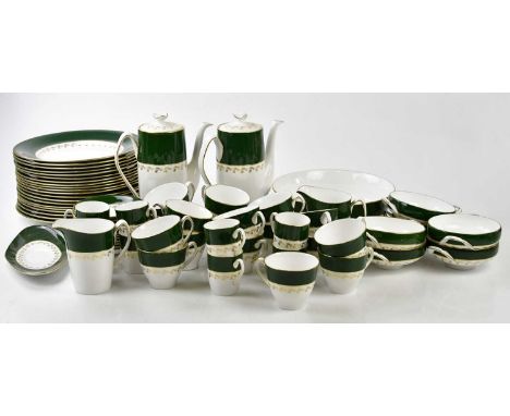 SPODE; a two hundred and thirty-six piece dinner/tea service in the 'Green Velvet' pattern.