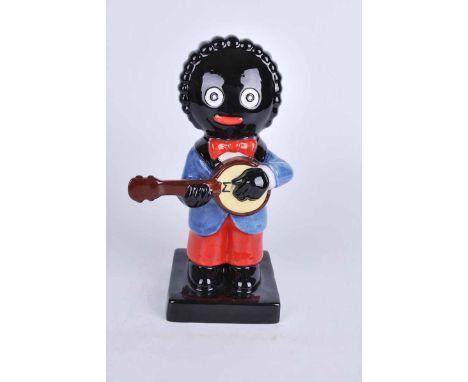Carltonware large golly figure of a banjo player, gold backstamp Limited edition 218/250. 20cm high