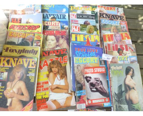 Magazines : Adult Glamour - Vintage collection of 70's/80's inc Escort, Knave, H &amp; E, Playbirds, New Direction etc - gene
