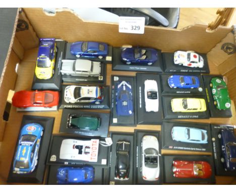 Collectables : Diecast - modern issue diecast - all on plinths - Atlas/Del Prado etc vintage/rally etc all vgc - x21