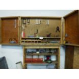 Wooden Shelf & Wall Tool Cabinet