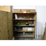 Wooden Rolling Cabinet w/ Door
