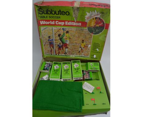 A boxed Subbuteo World cup edition and one other Subbuteo soccer 'international edition' (2).